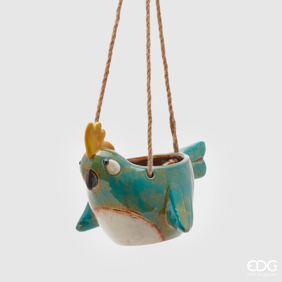 edg enzo de gasperi edg enzo de gasperi vaso passero da appendere h 145 cm 22 x 15 cm turquoise ean 8059824114457