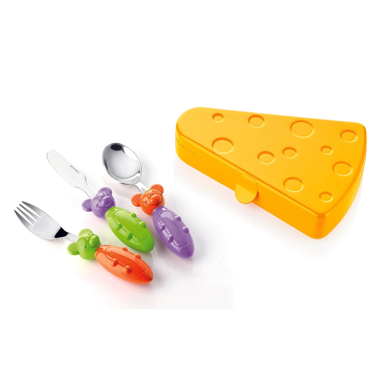 guzzini guzzini set 3 posatine con custodia tip top multicolor ean 07510052