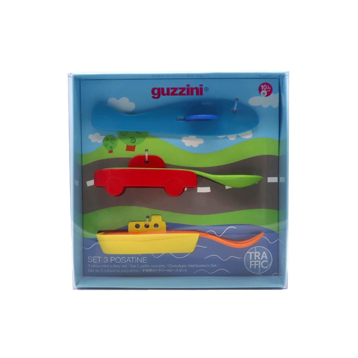guzzini guzzini set 3 posatine trafic bimbi multicolor ean 07750052
