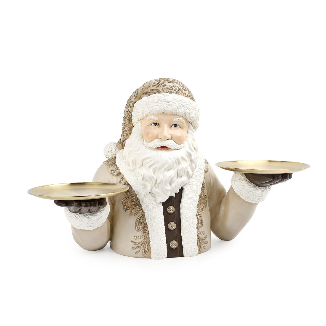 Bizzotto Vassoio 2 Piani Clowne Babbo Natale Beige H 49,1 cm – Alzata Natalizia