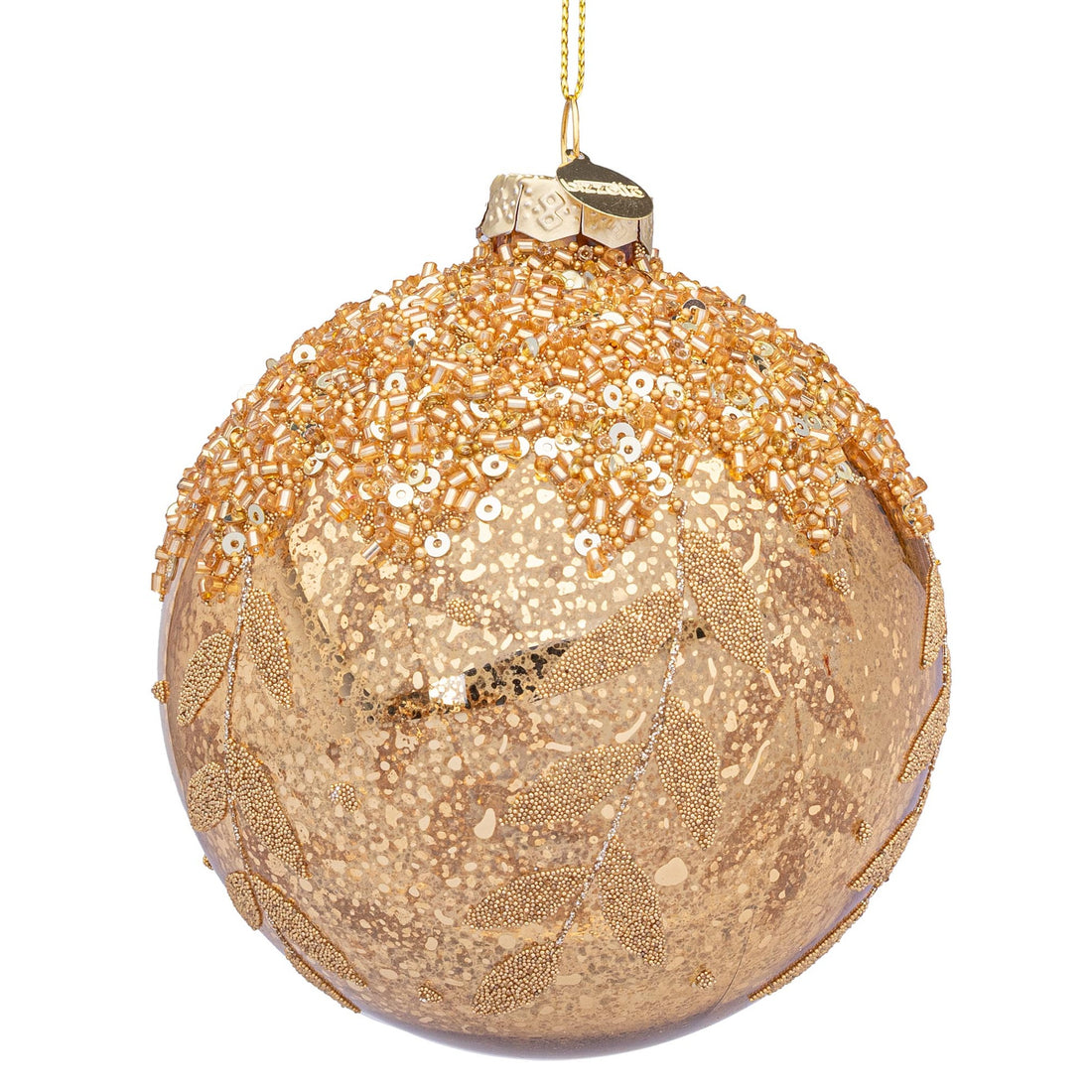 Bizzotto Sfera di Natale Smooth Oro D 10 cm in Vetro – Decorazione per Albero