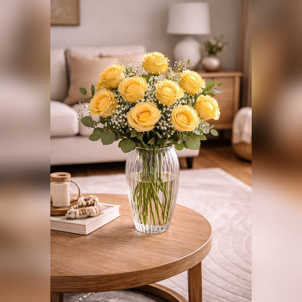 Ad Trend Vaso in Vetro Nellie D 15 Cm H 37 Cm – Vaso Decorativo Alto in Vetro per Fiori e Arredo Casa