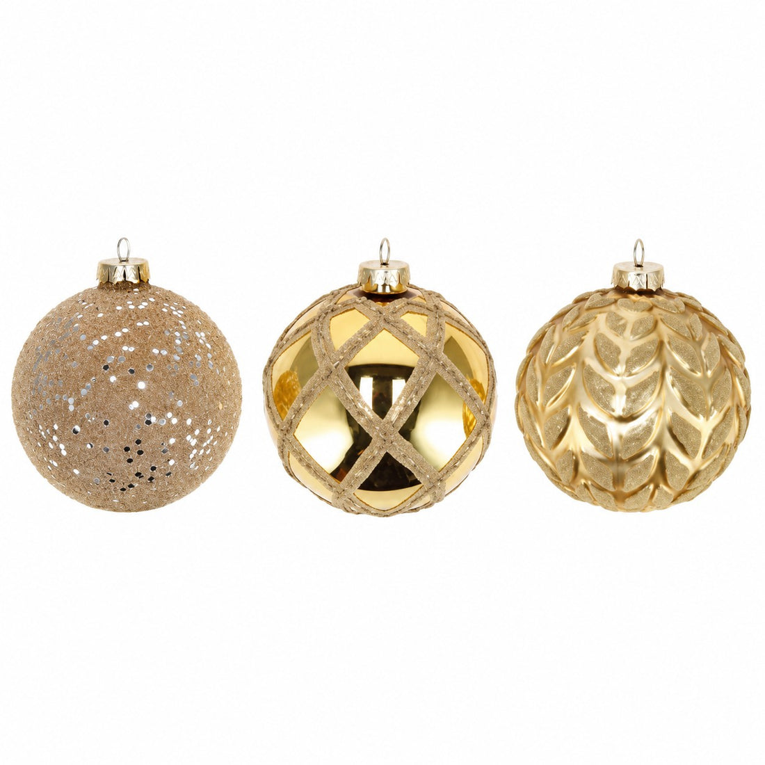 Ad Trend Bola de Navidad en Vidrio Oro Ø12 cm Surtida 1 Ud – Adorno Navideño