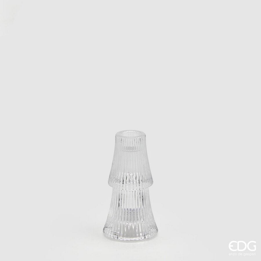 EDG Enzo De Gasperi Portavelas Pino Strati H12 D6 Natural Transparente