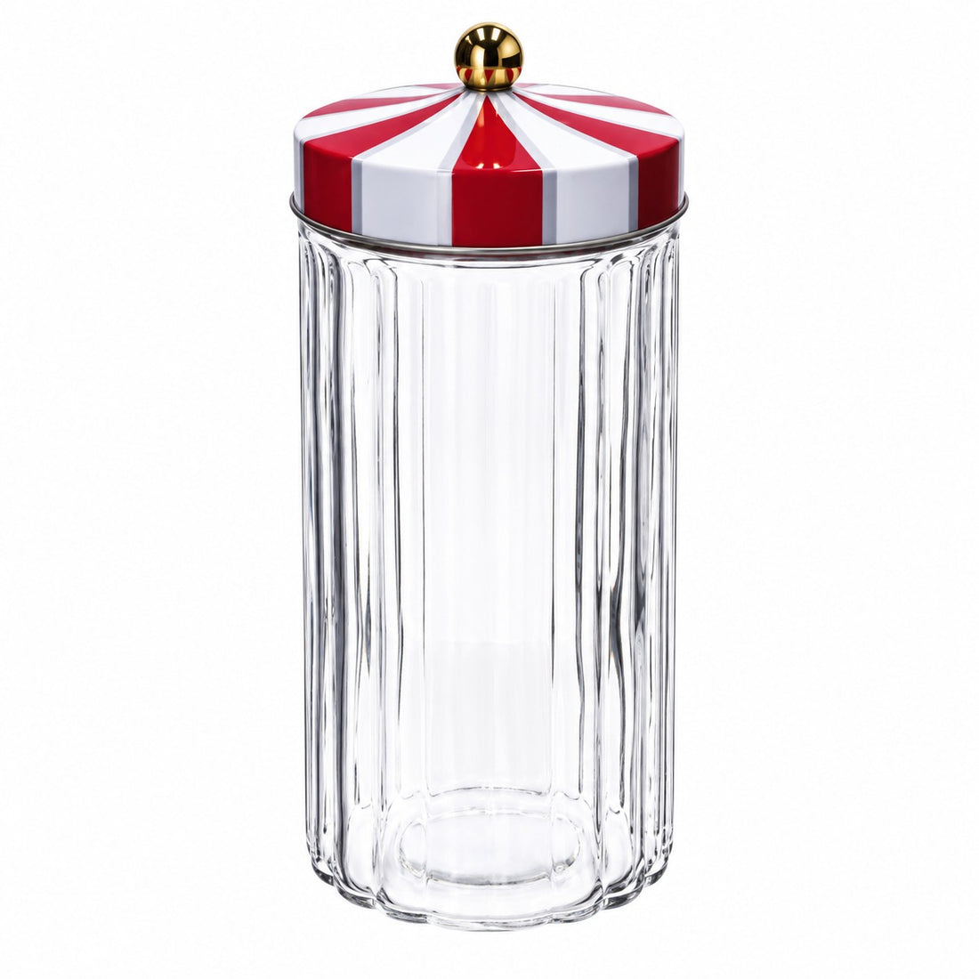 Ad Trend Bote Navideño en Vidrio y Hojalata H24,5 Ø11 cm – Contenedor Decorativo Navideño