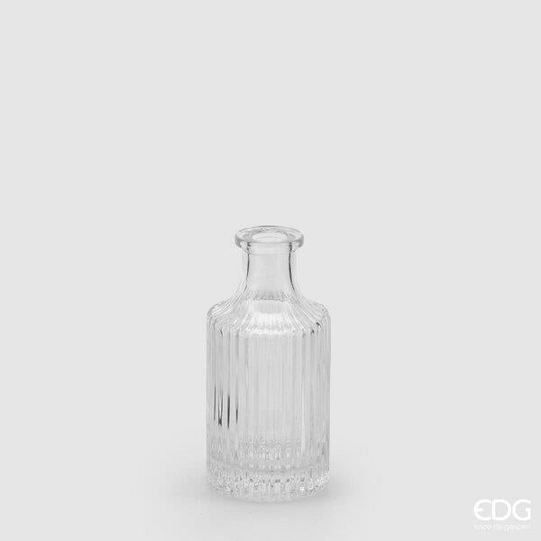 EDG Enzo De Gasperi Vaso Bottiglia Righe H14 D7 C3 Natural Trasparente