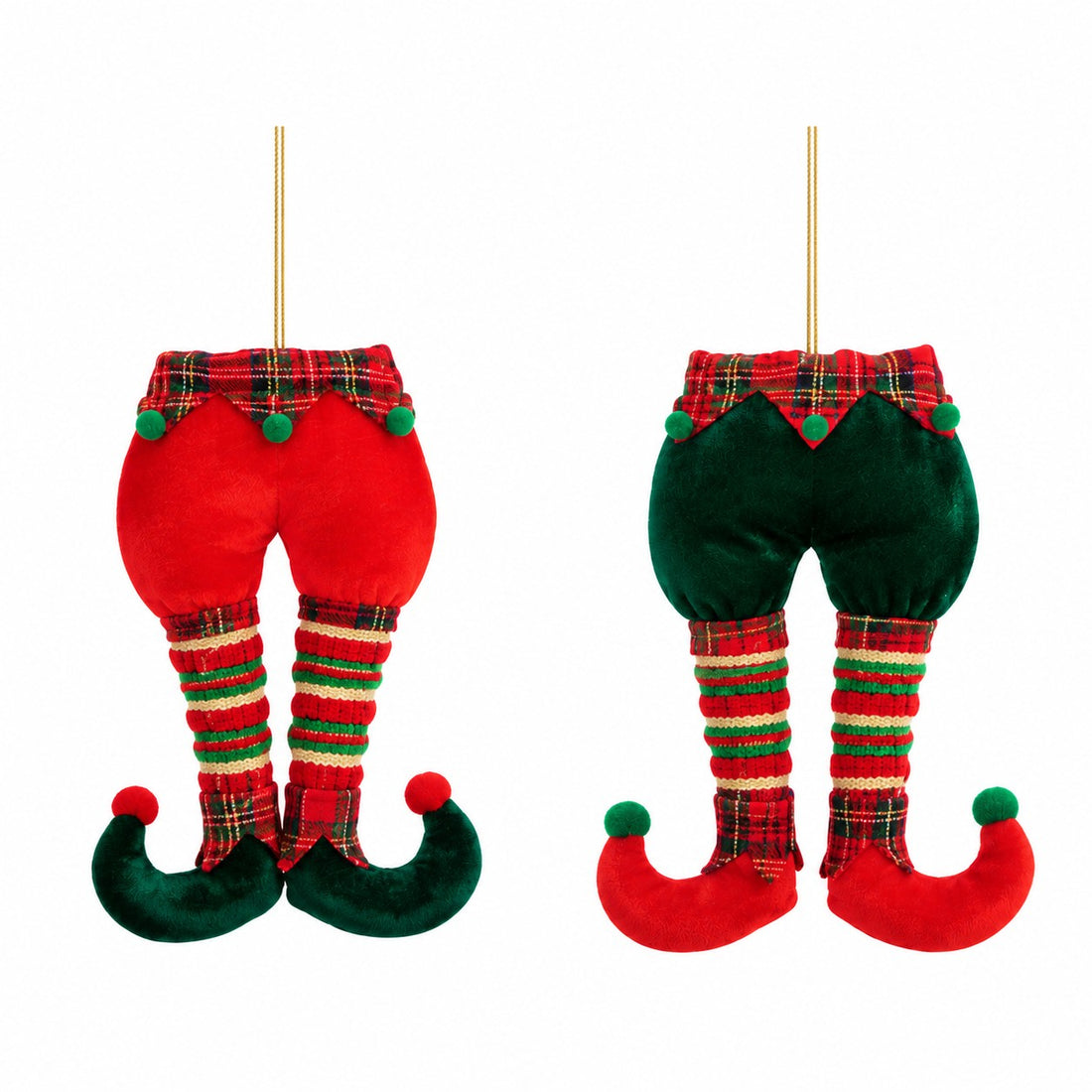 Ad Trend Decoración Navideña Piernas de Elfo Surtida 14x3xH34 cm 1 Ud – Adorno Navideño