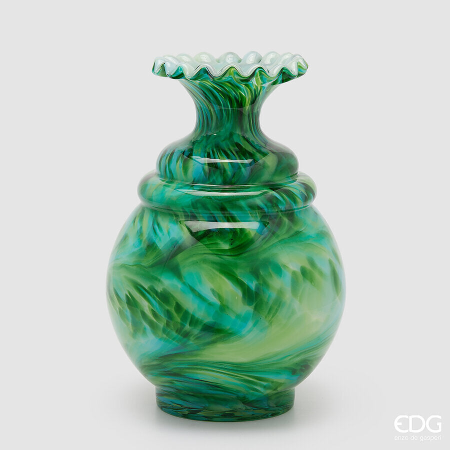 edg enzo de gasperi edg enzo de gasperi vaso macula bottiglia h 375 cm d 255 cm vetro green ean 8059824485236