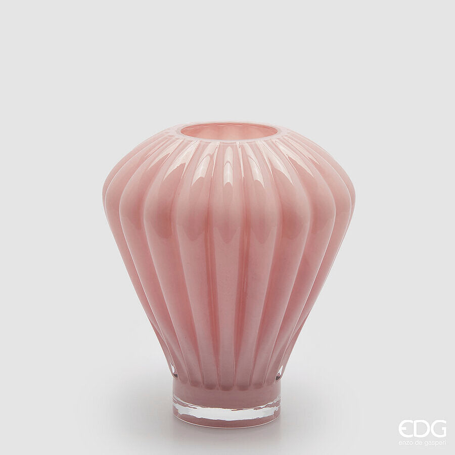 edg enzo de gasperi edg enzo de gasperi vaso diamante h 27 cm d 23 cm vetro pink ean 8059824537201