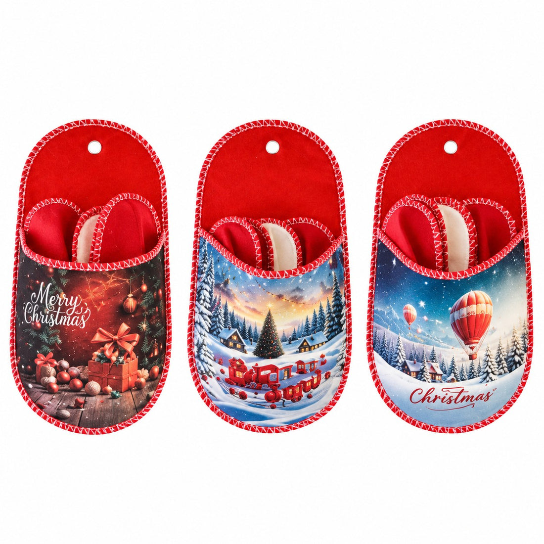 Ad Trend Set 3 Pares de Pantuflas Surtidas 26x47 cm 1 Paq – Idea de Regalo Navidad