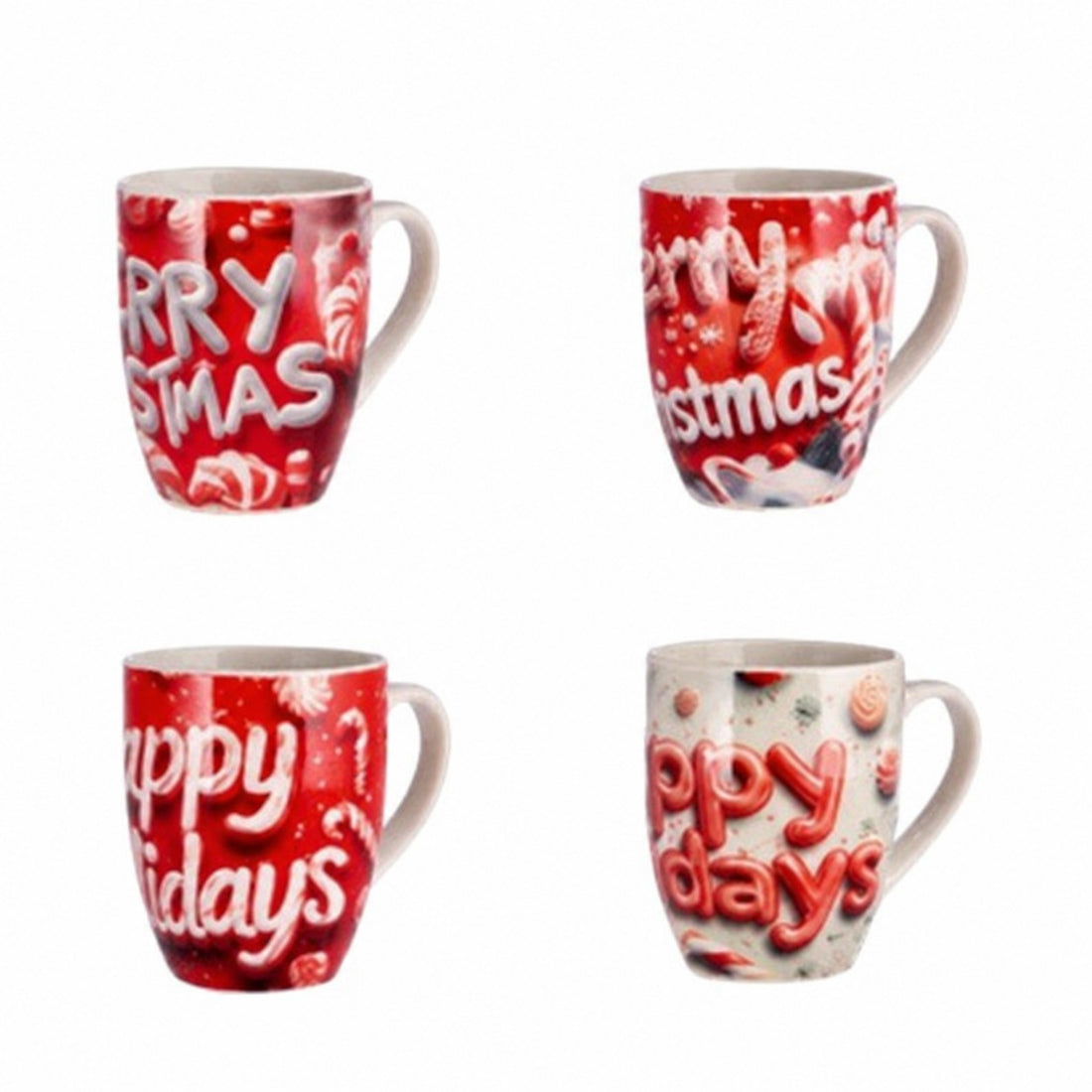 Ad Trend Taza Mug NBC Navideña Surtida H10,5 Ø8 cm 1 Ud – Idea de Regalo Navidad