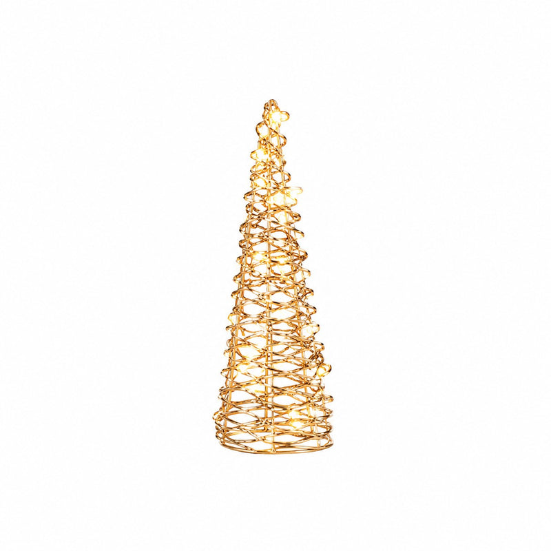 Ad Trend Albero di Natale Oro 20 LED H 40 Cm Luce calda