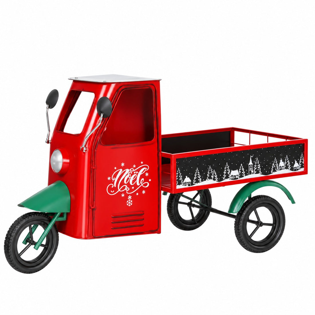 Ad Trend Jardinera Apecar Navideña en Hierro Natural 155x74xH94 cm – Decoración Navideña