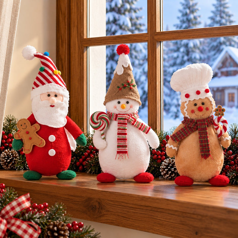 Ad Trend Decoración Navideña en Tejido Surtido 17x13xH35 cm 1 Ud – Adorno Navideño