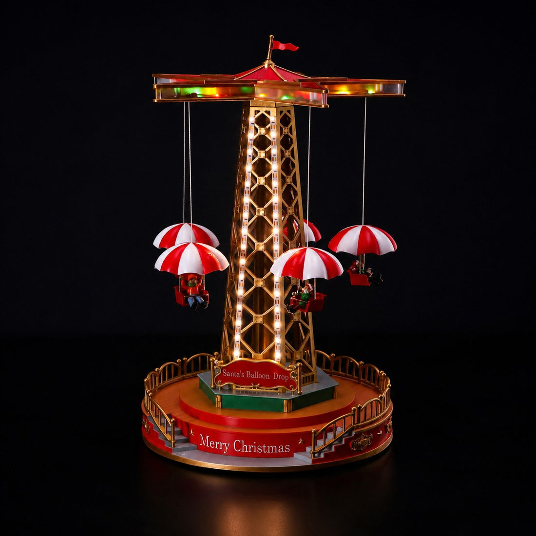Ad Trend Carrusel Navidad con 59 Led D 25 Cm H 45 Cm Rojo