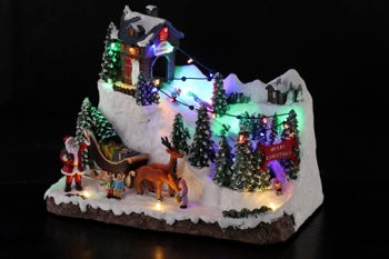 Ad Trend Paese Innevato Natalizio in Resina e Plastica con 23 LED 34x21xH25 cm – Decorazione Natale