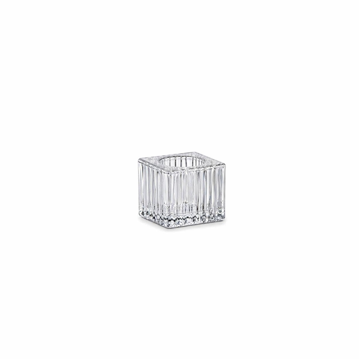 Ad Trend Portavelas en Vidrio 4 x 4 cm H 4 cm – Ideal como Recordatorio y Eventos