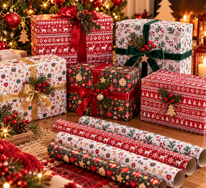 Ad Trend Rollo Papel de Regalo Navideño Surtido 70x200 cm 1 Ud – Papel Decorativo para Envolvimiento de Regalos de Navidad