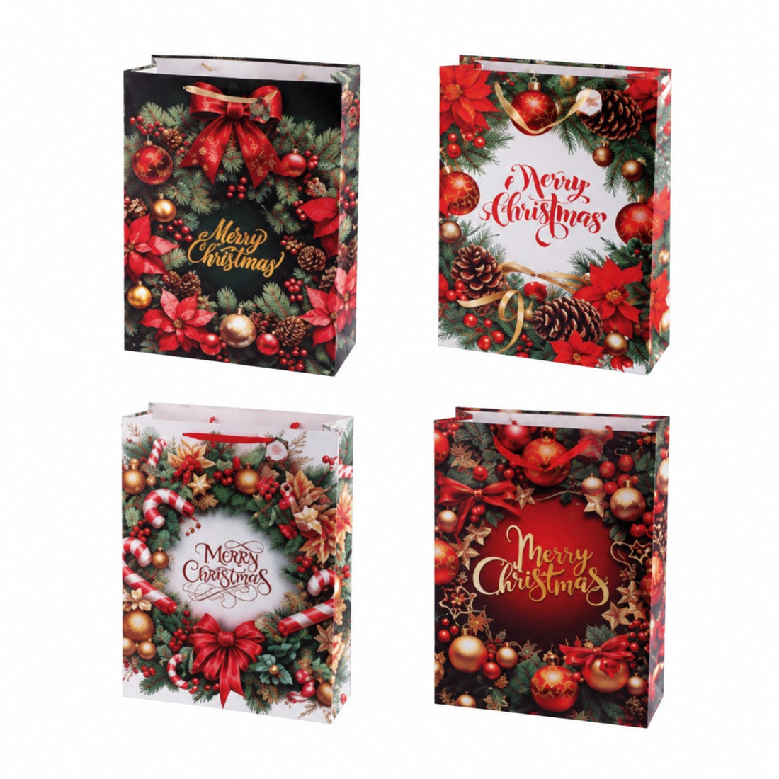 Ad Trend Bolsa de Regalo Navideña en Papel Surtida 50x20xH70 cm 1 Ud – Bolsita para Confecciones de Regalo de Navidad