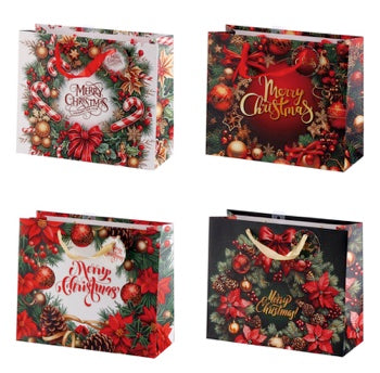 Ad Trend Bolsa de Regalo Navideña en Papel Surtida 31x12xH26 cm 1 Ud – Bolsita para Embalajes de Regalo de Navidad