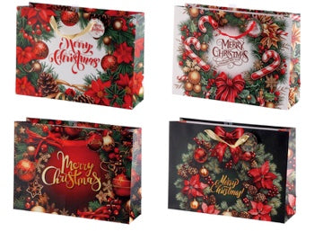 Bolsa de Regalo Navideña Ad Trend en Papel Surtido 42x12xH31 cm 1 Ud – Bolsita para Confecciones de Regalo Navideño