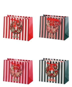 Ad Trend Bolsa de Regalo Navideña en Papel Surtida 23x10xH18 cm 1 Ud – Bolsita para Paquetes de Regalo de Navidad