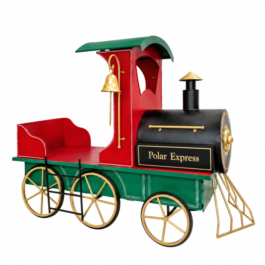 Ad Trend Locomotora Navideña Decorativa en Hierro 170x63xH131 cm – Decoración de Navidad para Interiores y Exteriores