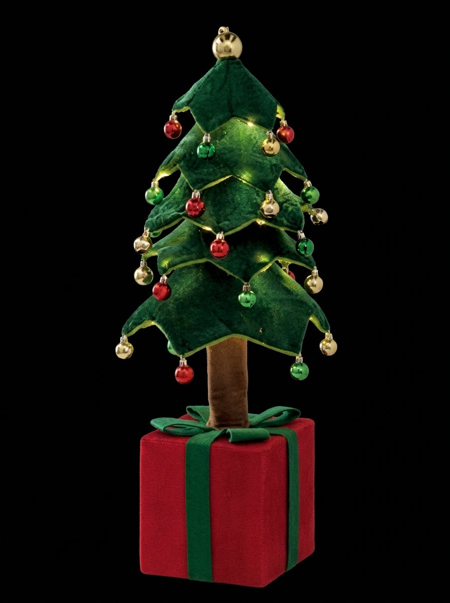 Ad Trend Árbol de Navidad Decorativo con Paquete Regalo Verde y Rojo 40x40xH110 cm – Decoración Navideña para la Casa