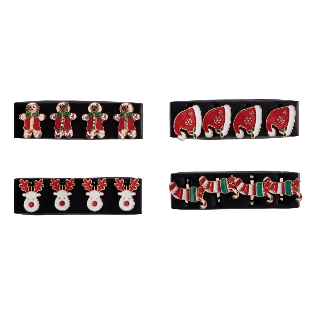 Ad Trend Set 4 Anillos para Servilletas Navideños en Zinc Surtidos 1 Paq – Accesorios Decorativos para la Mesa Navideña