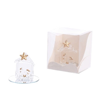Ad Trend Decoración Navideña en Vidrio con Belén 6x7 cm – Adorno Decorativo para Árbol de Navidad