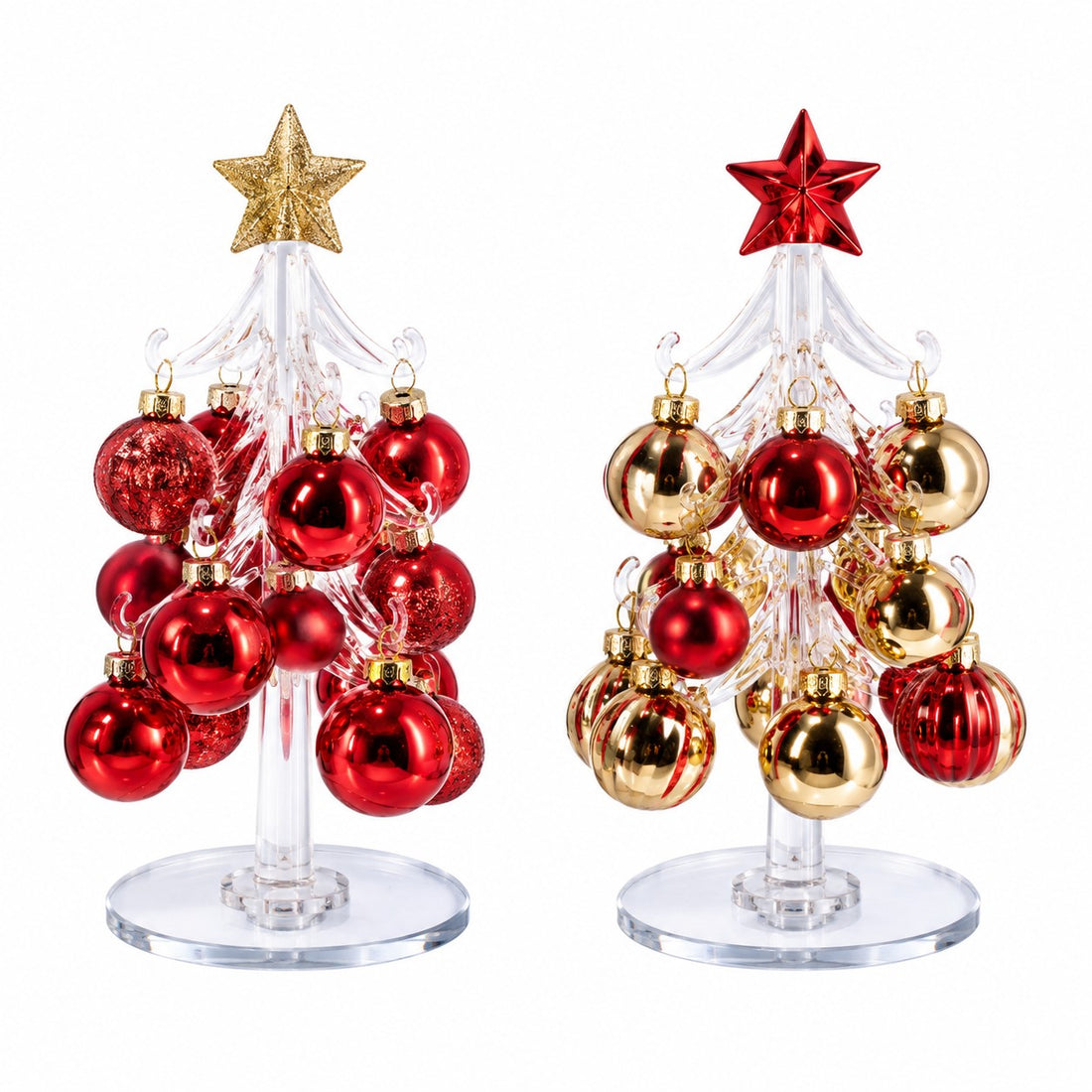 Ad Trend Alberello Natalizio Decorativo con Palline in Vetro Assortito Ø9xH20 cm 1 Uds – Decoración de Navidad para la Casa
