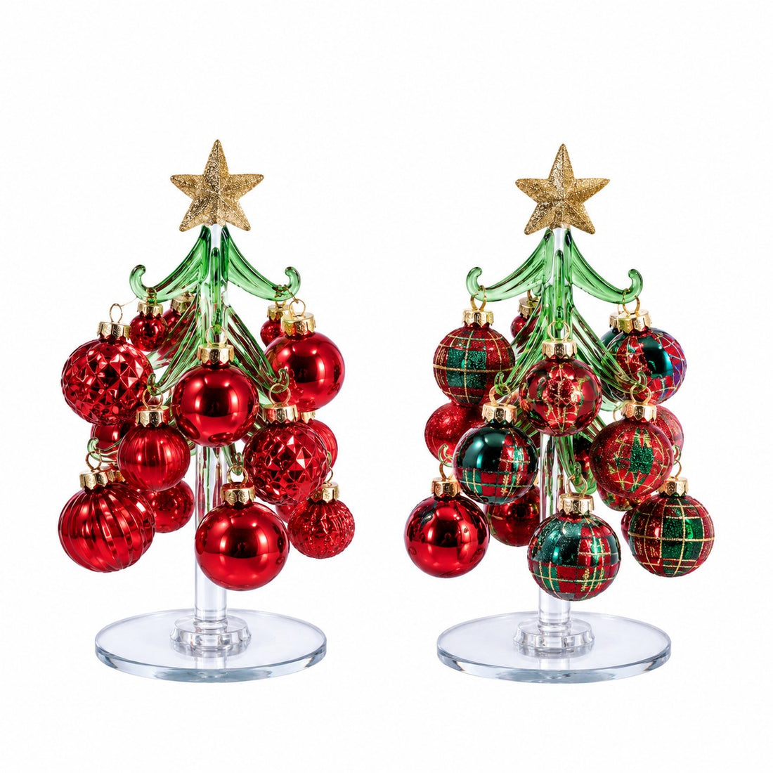 Ad Trend Arbolito Navideño Decorativo con Bolas de Vidrio Surtidas Ø7xH15,5 cm 1 Ud – Decoración de Navidad para el Hogar