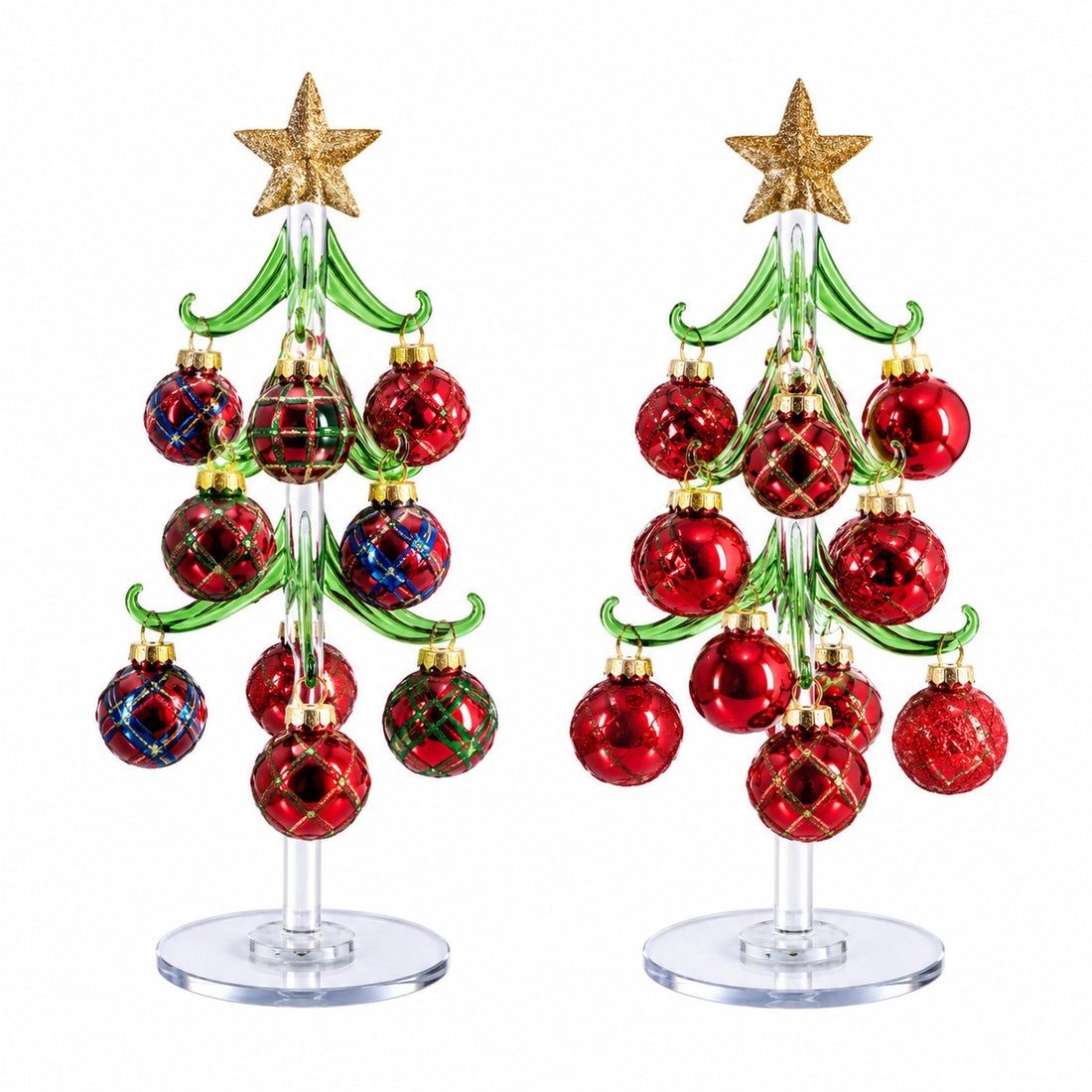 Ad Trend Alberello Natalizio Decorativo con Palline in Vetro Surtido Ø10xH26 cm 1 Ud – Decoración de Navidad para la Casa