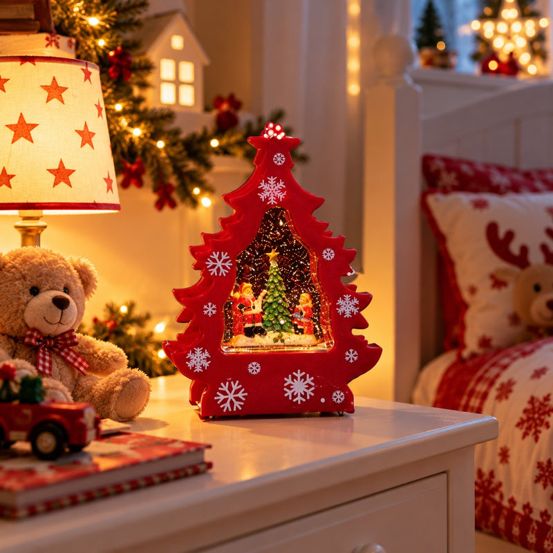 Árbol de Navidad Decorativo Ad Trend con Luces LED y Música 18x7xH24,5 cm – Decoración Luminosa y Musical de Navidad para Casa