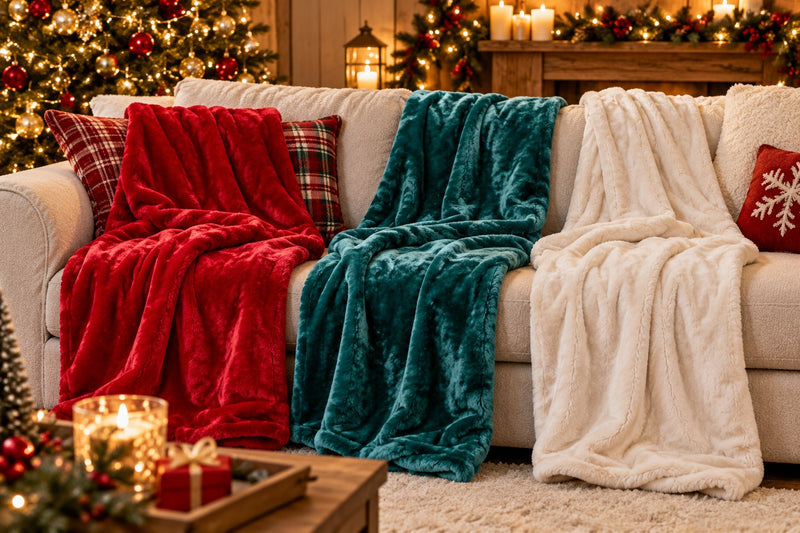 Ad Trend Manta Navideña en Franela Surtida 130x160 cm 1 Ud – Manta Suave Decorativa para Sofá y Cama de Navidad