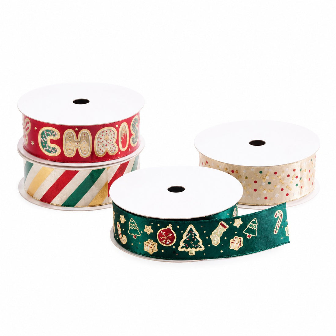 Ad Trend Nastro Natalizio in Tessuto Assortito 2,5x300 cm 1 Pz – Nastro Decorativo per Albero di Natale, Addobbi e Confezioni Regalo