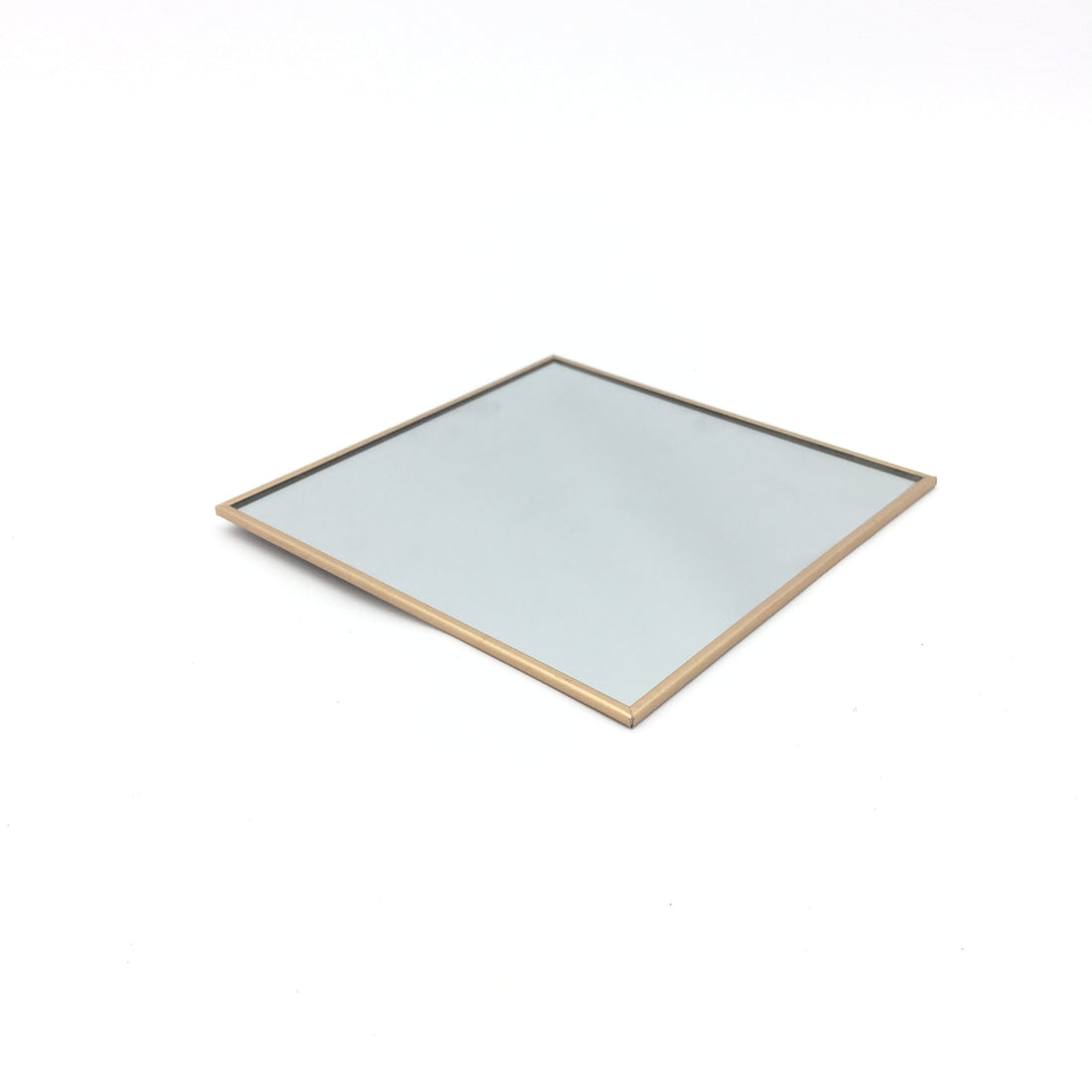 Vimin Box Specchio Centrotavola Quadro 17 x 17 Cm Oro