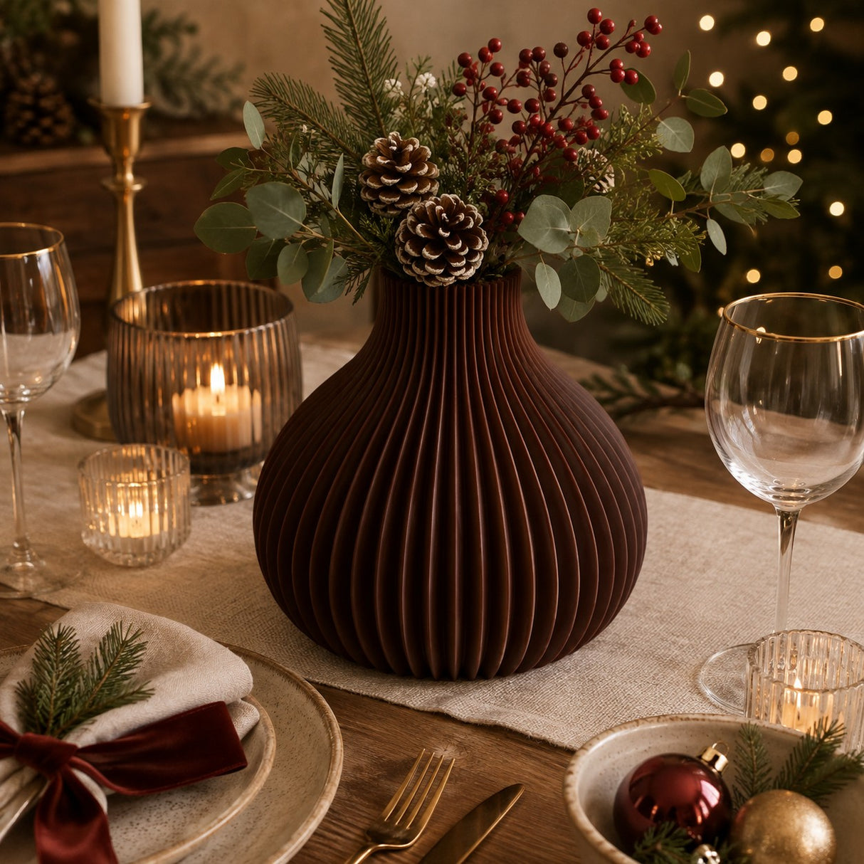 L'Arcolaio Terracotta Vaso Goccia Piccolo 12,2x12,2x12 cm Vaso Decorativo in Terracotta