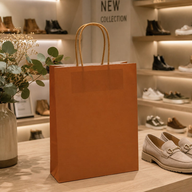 La Bolsa Shopper Kraft Óxido de L'Arcolaio Regalos Navideños 18x7x24 cm Caja 10 Uds