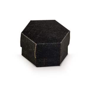 Scotton Caja Hexágono con Divisor 60 x 40 Mm Negro 10 Uds