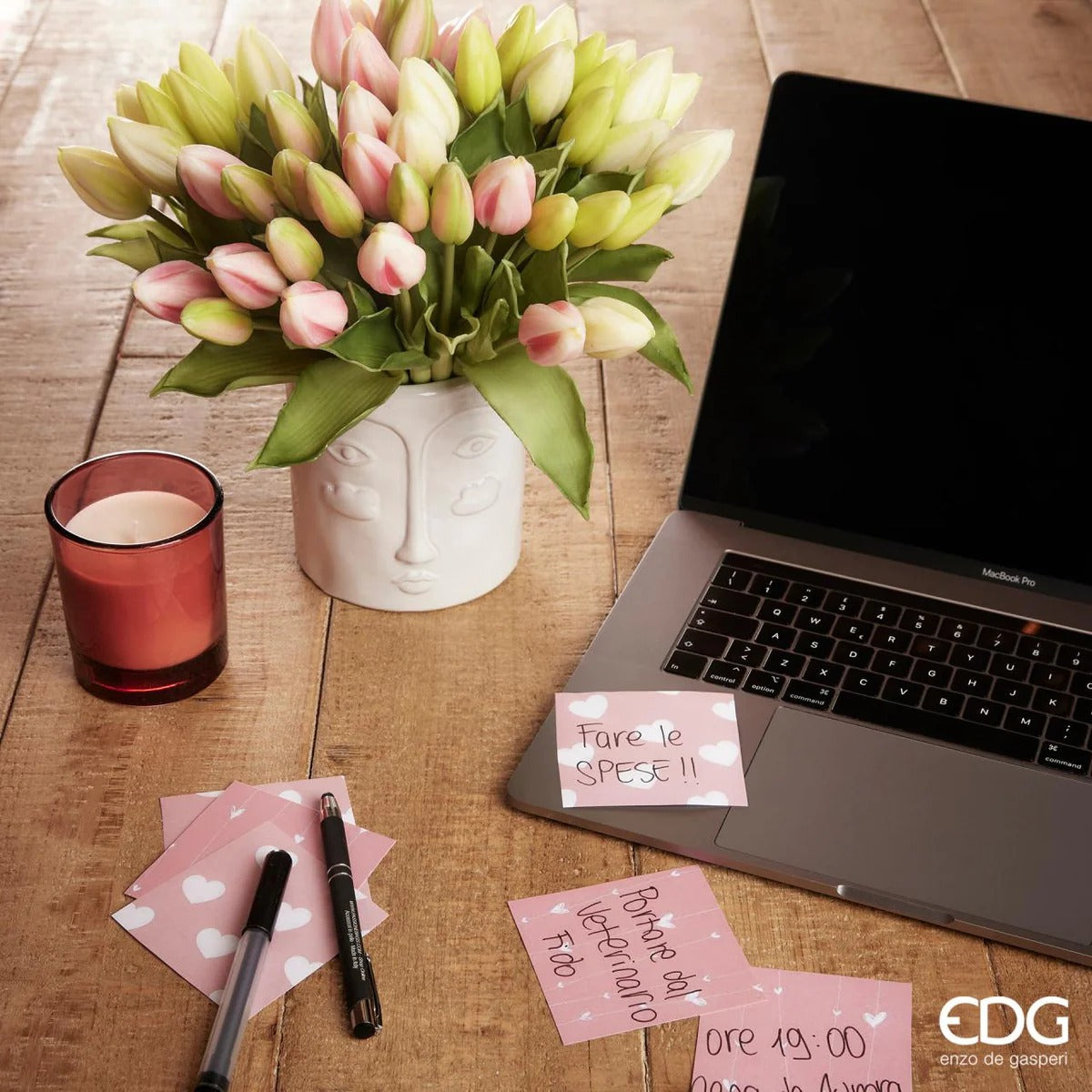edg enzo de gasperi edg enzo de gasperi bouquet tulipani 9 boccioli h 29 cm artificiali ass giallo 1 pz ean 8056372687044
