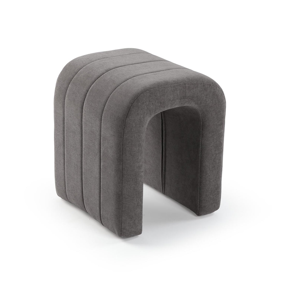Versa Taburete Acolchado Gris Oscuro