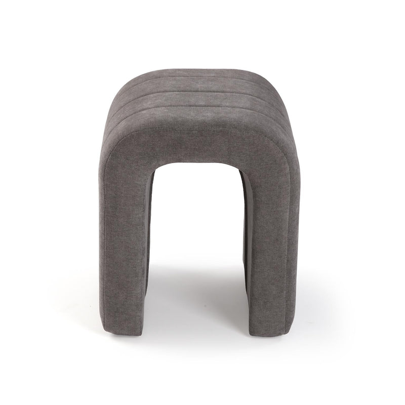 Versa Taburete Acolchado Gris Oscuro
