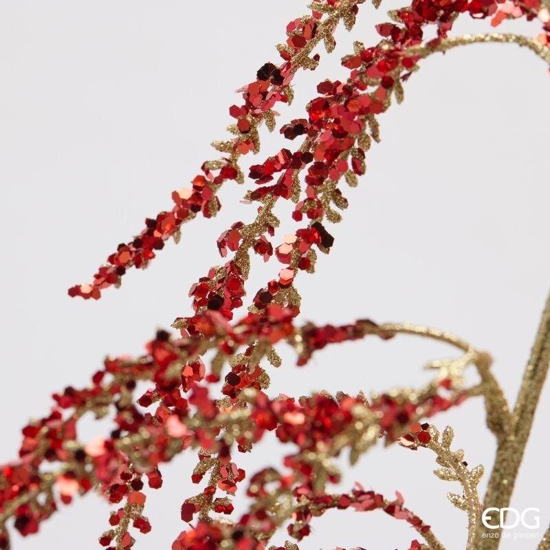 EDG Enzo De Gasperi Spiga Natalizia Glitter Cadente H75 cm Rossa – Decorazione di Natale