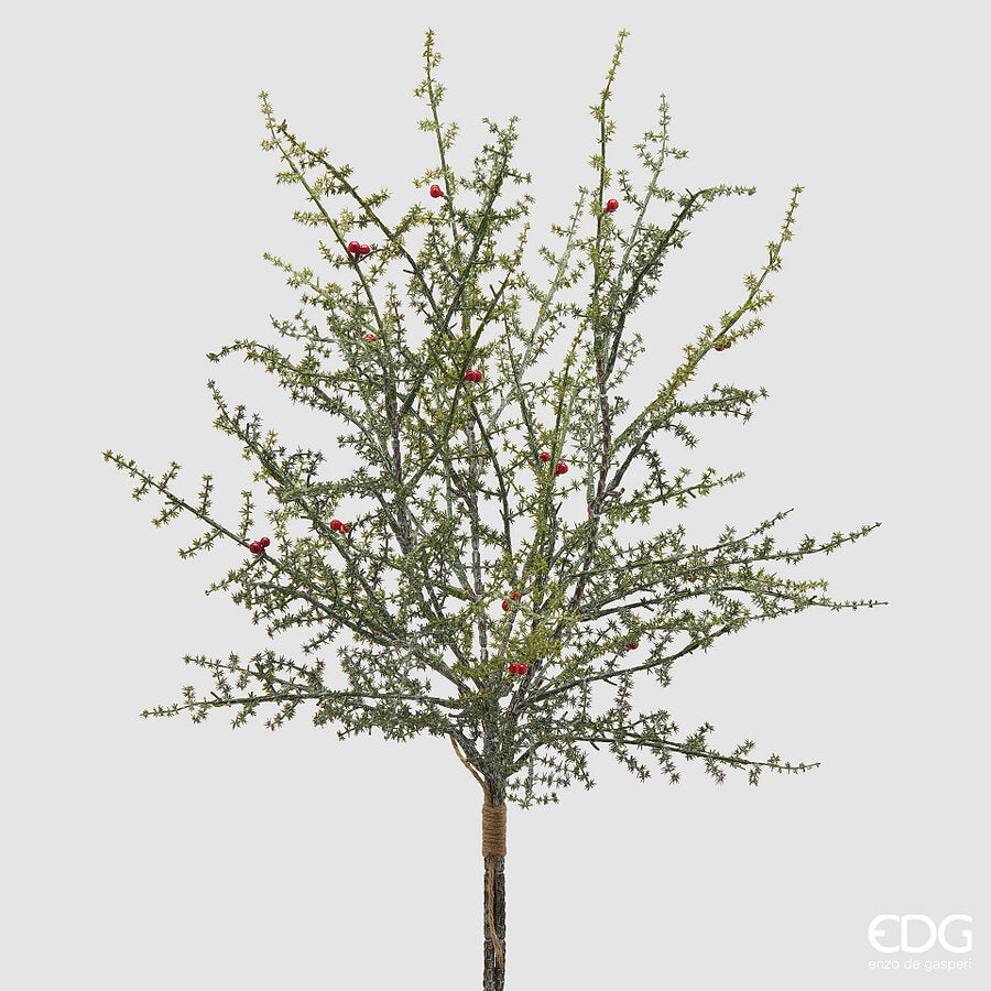 EDG Enzo De Gasperi Espárrago Silvestre con Bayas H70 cm – Decoración de Navidad