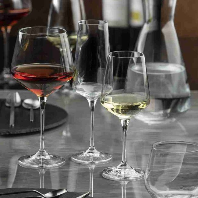 RCR Cristalleria Italiana Aria - A46 Vinos Blancos - Juego de 6 Copas de Vino en Vidrio