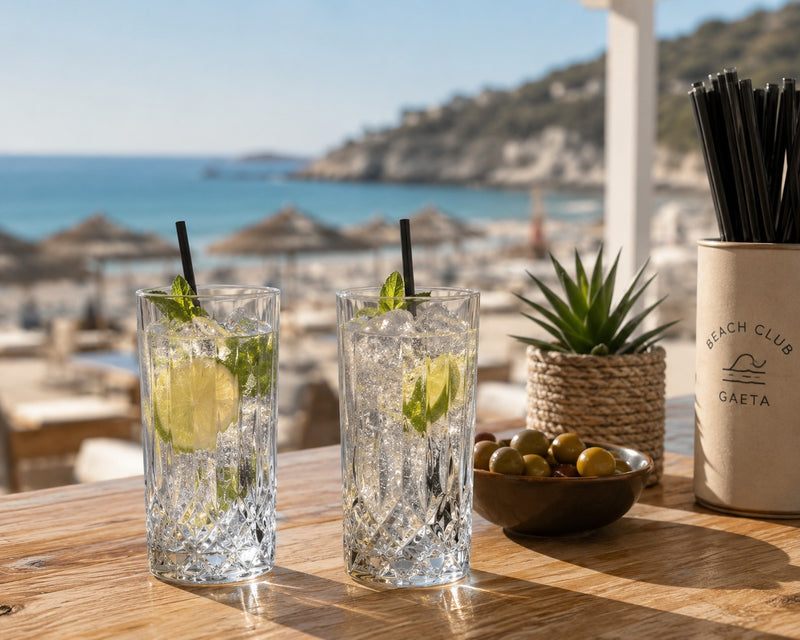 RCR Cristalleria Italiana Opera - HB - Set de 6 Vasos Long Drink en Cristal