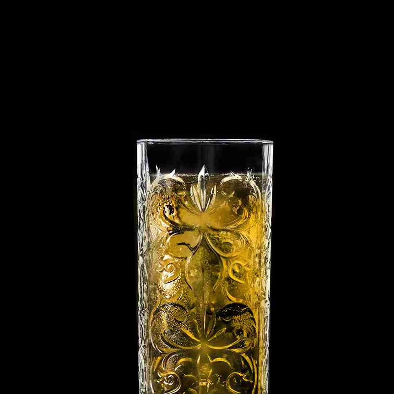 RCR Cristalleria Italiana Tattoo HB - Juego de 6 Vasos Long Drink de Cristal