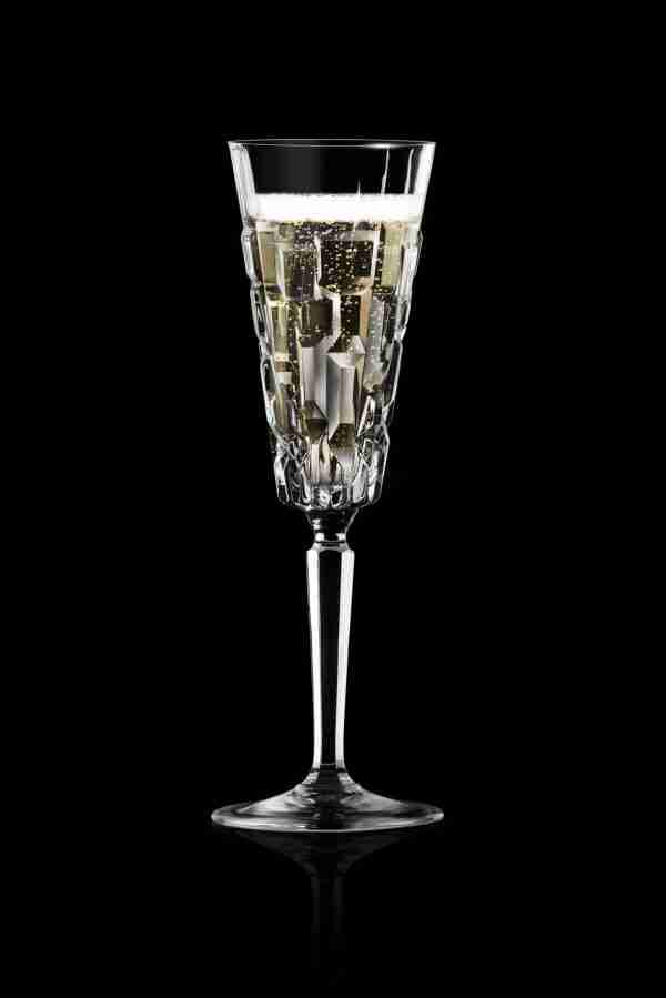 RCR Cristallería Italiana Etna - FL - Juego de 6 Copas Flute en Vidrio