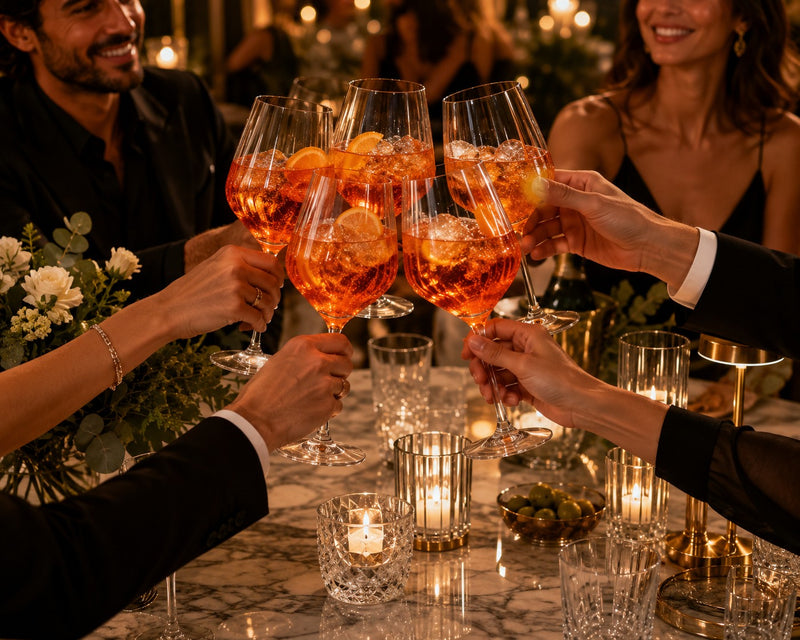 RCR Cristalleria Italiana Timeless - Juego de 6 Copas Spritz de Cristal